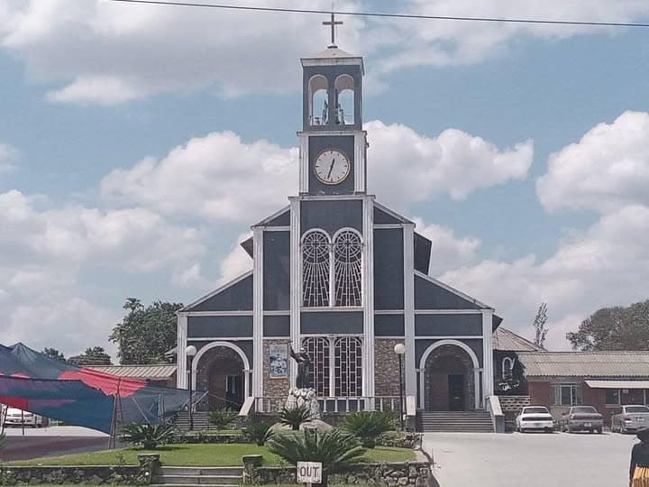 Church building with clock tower, Lusaka
